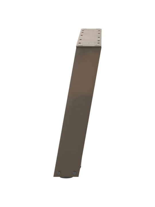 Nohy konferenčního stolku ve tvaru u, 2 ks, přírodní ocel, 50 x (42-43) cm, ocel