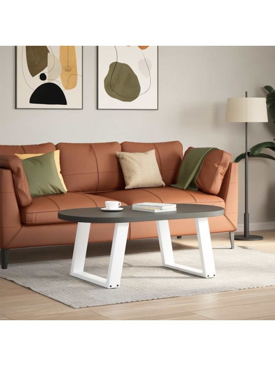 Nohy konferenčního stolku ve tvaru u, 2 ks, bílé, 60 x (42-43) cm, ocel