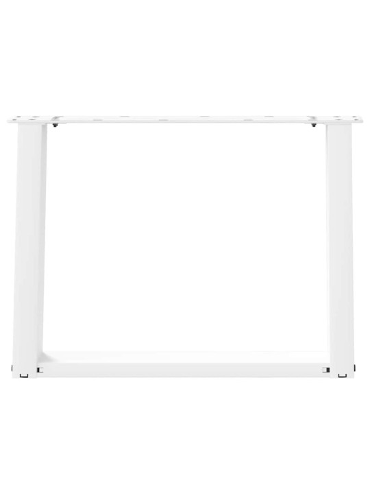 Nohy konferenčního stolku ve tvaru u, 2 ks, bílé, 60 x (42-43) cm, ocel