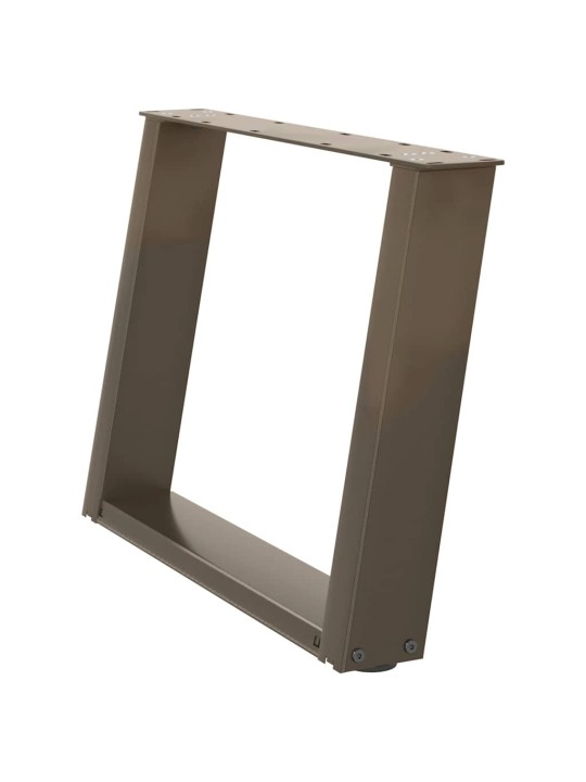 Nohy konferenčního stolku ve tvaru u, 2 ks, přírodní ocel, 60 x (42-43) cm, ocel