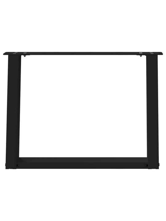 Nohy konferenčního stolku ve tvaru u, 2 ks, černé, 70 x (42-43) cm, ocel
