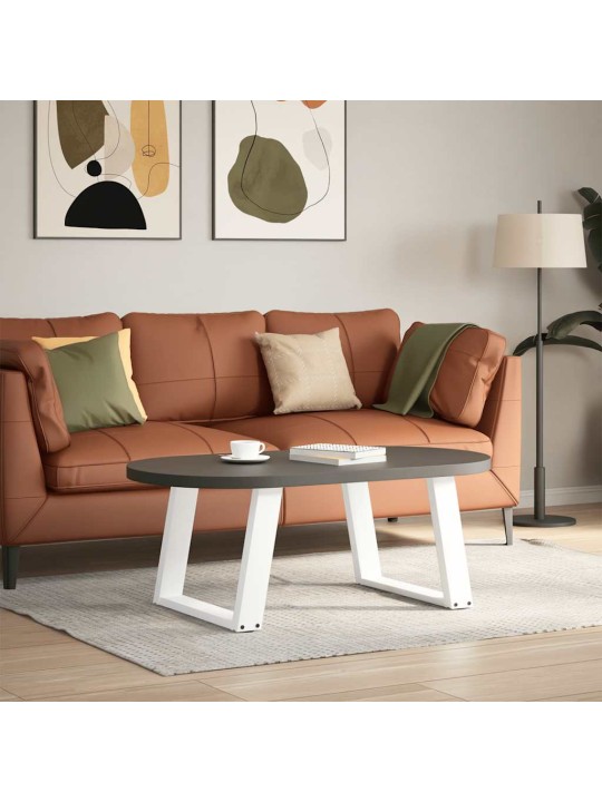 Nohy konferenčního stolku ve tvaru u, 2 ks, bílé, 70 x (42-43) cm, ocel