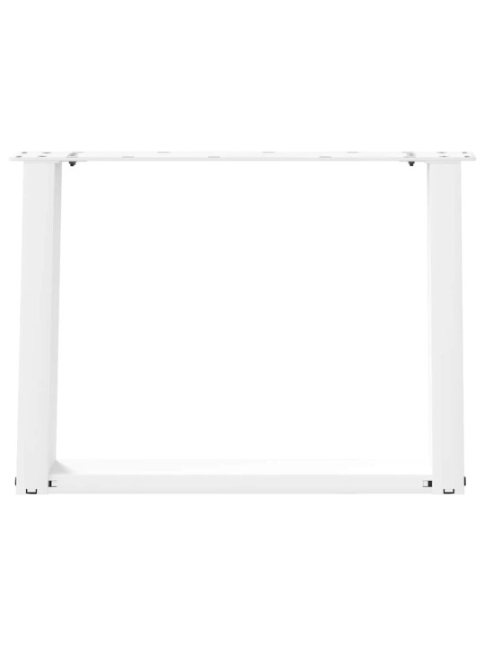 Nohy konferenčního stolku ve tvaru u, 2 ks, bílé, 70 x (42-43) cm, ocel