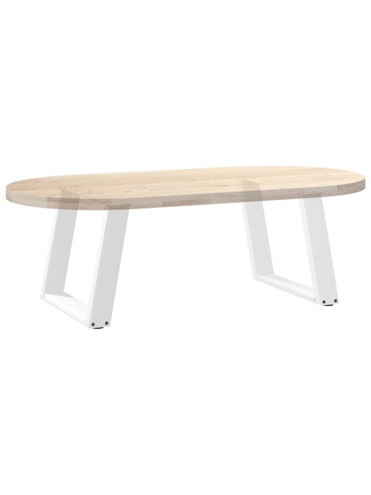 Nohy konferenčního stolku ve tvaru u, 2 ks, bílé, 70 x (42-43) cm, ocel