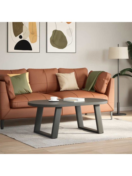 Nohy konferenčního stolku ve tvaru u 2 ks antracitové 70 x (42-43) cm ocelové