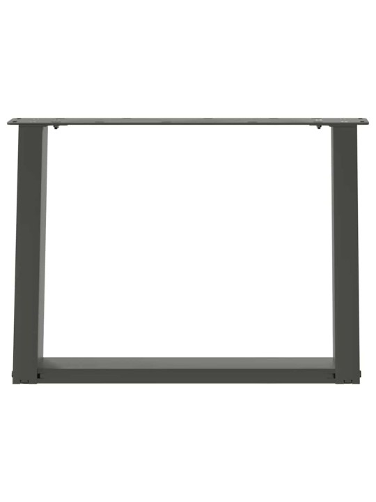 Nohy konferenčního stolku ve tvaru u 2 ks antracitové 70 x (42-43) cm ocelové