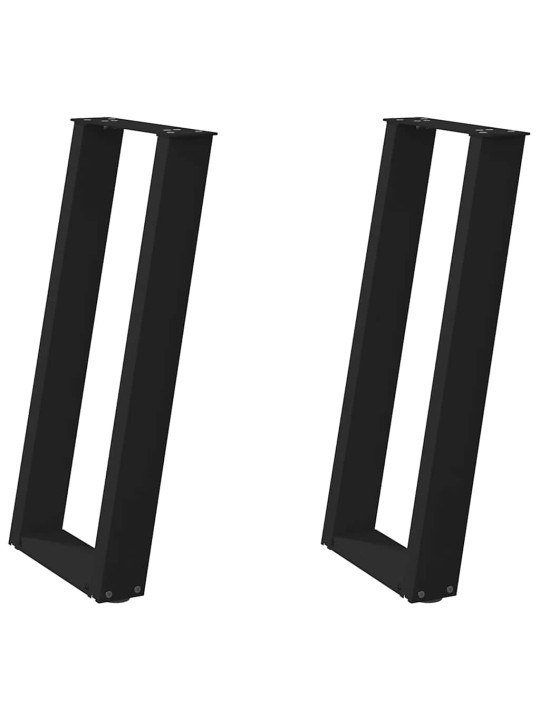Nohy konzolového stolku ve tvaru u, 2 ks, černé, 28 x (72-73) cm, ocel