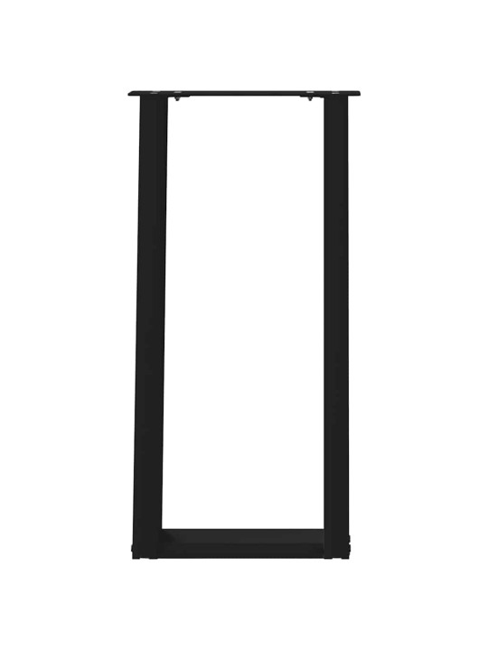Nohy konzolového stolku ve tvaru u, 2 ks, černé, 28 x (72-73) cm, ocel
