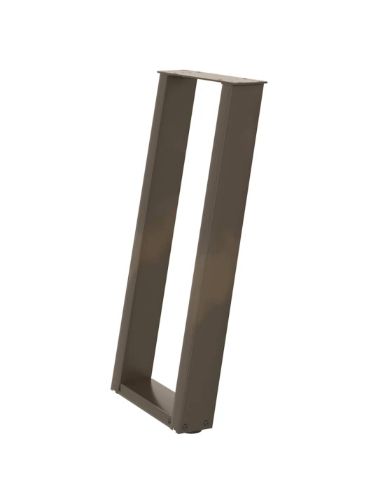 Nohy konzolového stolku ve tvaru u, 2 ks, přírodní ocel, 28 x (72-73) cm, ocel