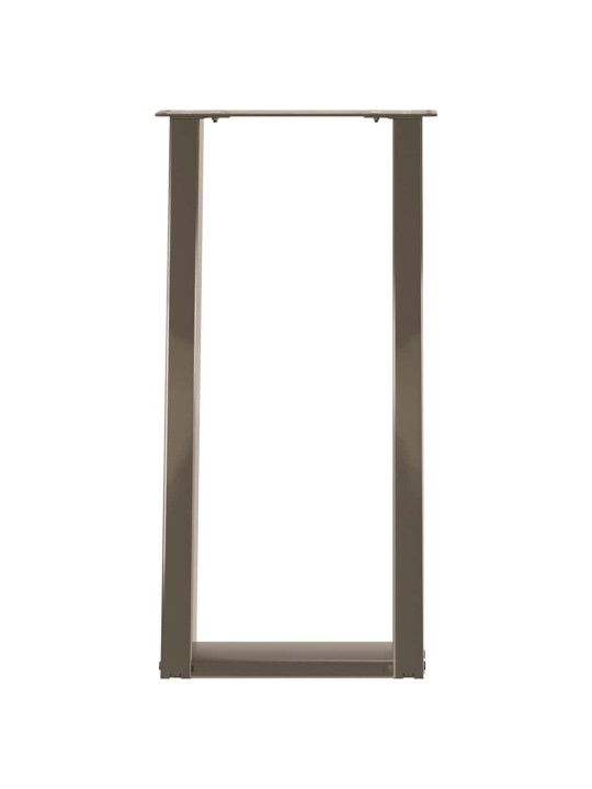 Nohy konzolového stolku ve tvaru u, 2 ks, přírodní ocel, 28 x (72-73) cm, ocel