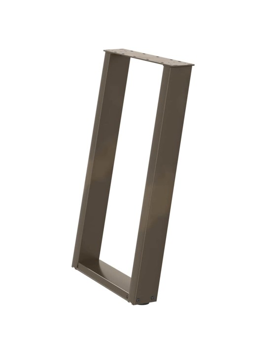 Nohy k jídelnímu stolu ve tvaru u, 2 ks, přírodní ocel, 50 x (72-73) cm, ocel