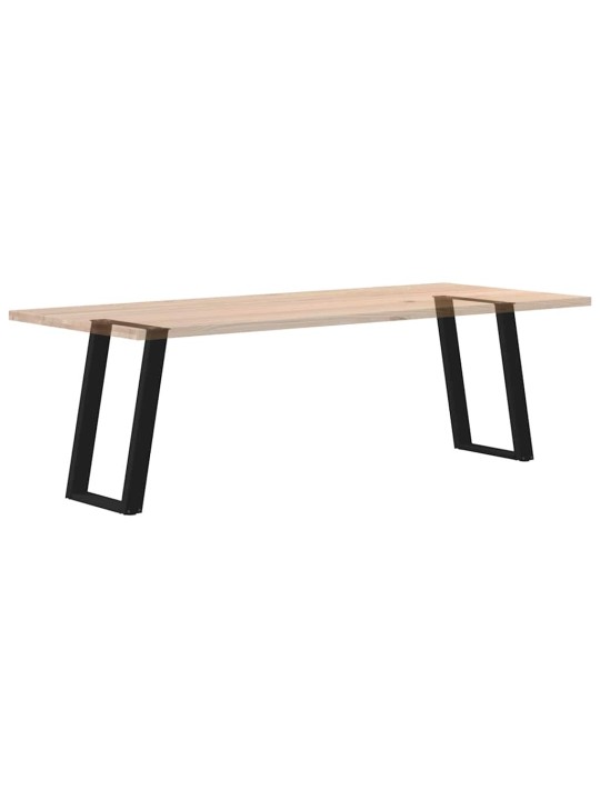 Nohy k jídelnímu stolu ve tvaru u, 2 ks, černé, 60 x (72-73) cm, ocel