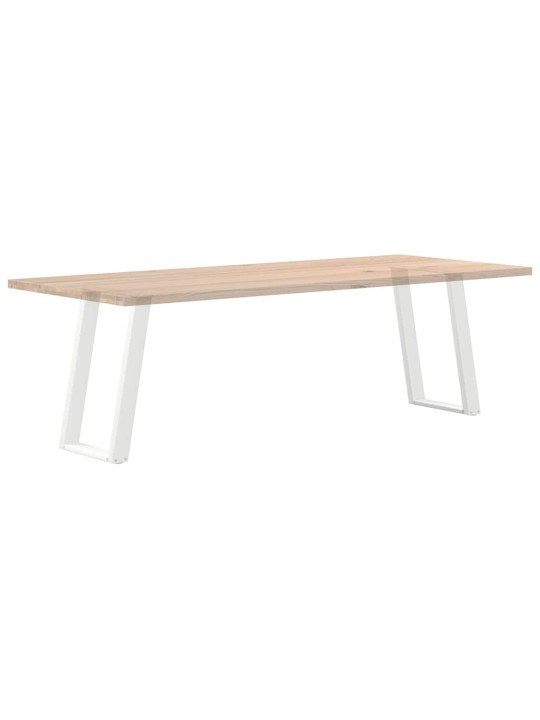 Nohy k jídelnímu stolu ve tvaru u, 2 ks, bílé, 60 x (72-73) cm, ocel
