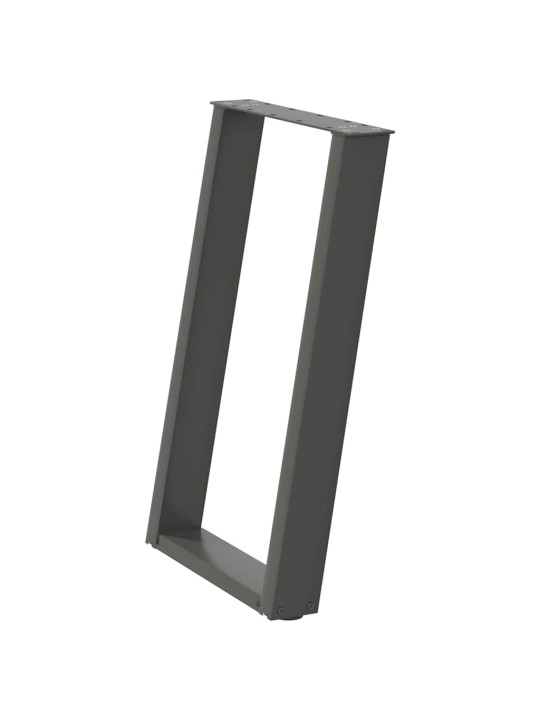 Nohy k jídelnímu stolu ve tvaru u 2 ks antracitové 60 x (72-73) cm ocelové