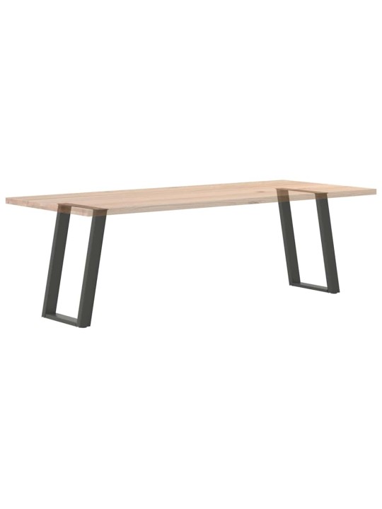 Nohy k jídelnímu stolu ve tvaru u 2 ks antracitové 60 x (72-73) cm ocelové
