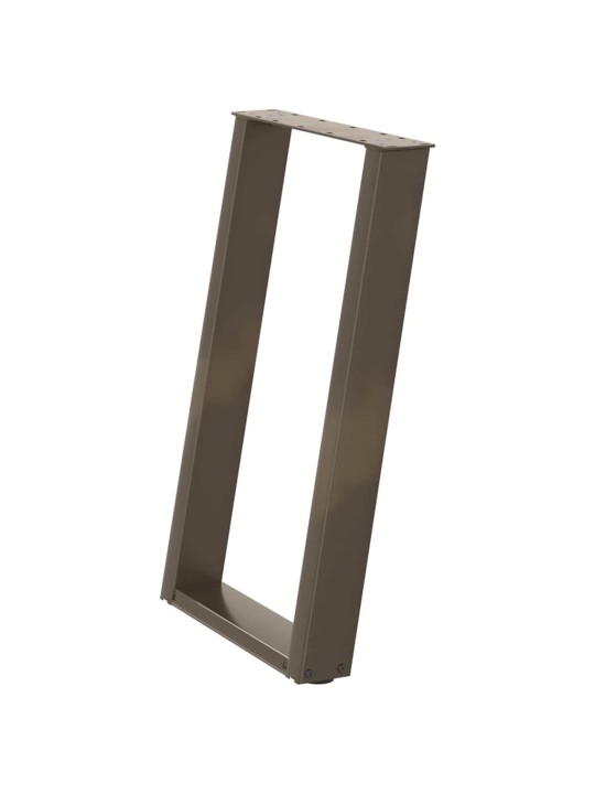 Nohy k jídelnímu stolu ve tvaru u, 2 ks, přírodní ocel, 60 x (72-73) cm, ocel