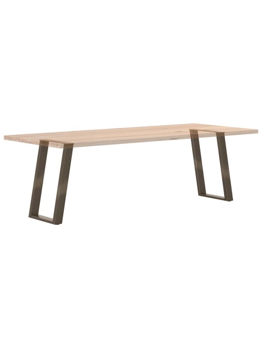 Nohy k jídelnímu stolu ve tvaru u, 2 ks, přírodní ocel, 60 x (72-73) cm, ocel