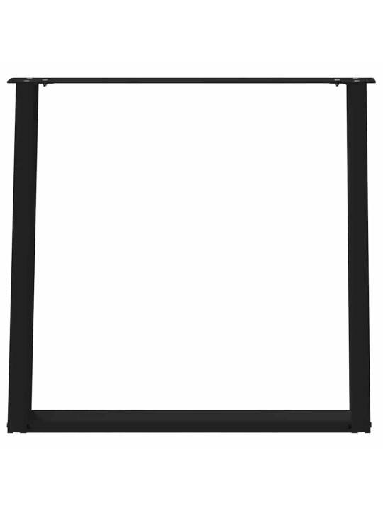 Nohy k jídelnímu stolu ve tvaru u, 2 ks, černé, 70 x (72-73) cm, ocel