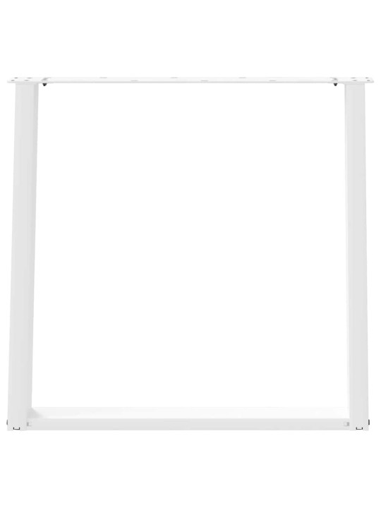 Nohy k jídelnímu stolu ve tvaru u, 2 ks, bílé, 70 x (72-73) cm, ocel