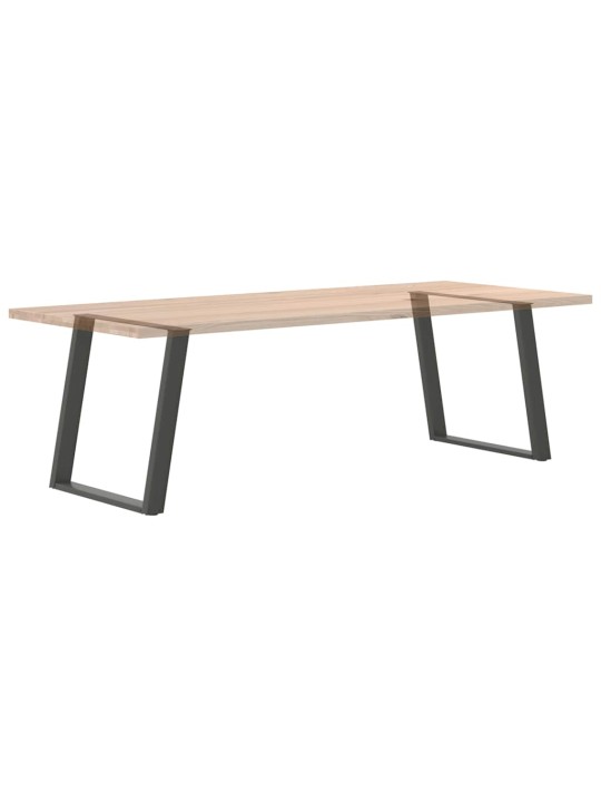 Nohy k jídelnímu stolu ve tvaru u, 2 ks, antracitové, 70 x (72-73) cm, ocel