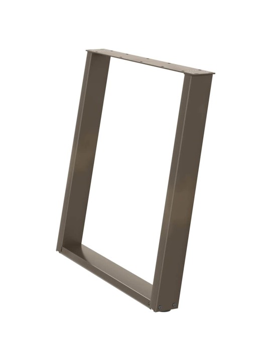 Nohy k jídelnímu stolu ve tvaru u, 2 ks, přírodní ocel, 70 x (72-73) cm, ocel
