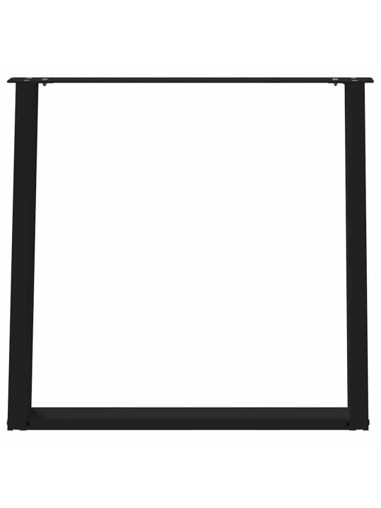 Nohy k jídelnímu stolu ve tvaru u, 2 ks, černé, 80 x (72-73) cm, ocel