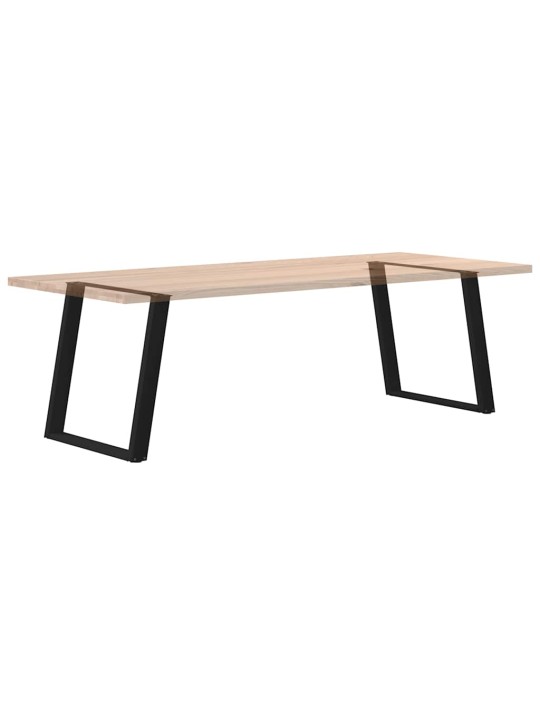 Nohy k jídelnímu stolu ve tvaru u, 2 ks, černé, 80 x (72-73) cm, ocel