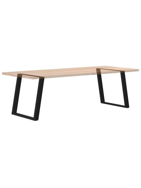 Nohy k jídelnímu stolu ve tvaru u, 2 ks, černé, 80 x (72-73) cm, ocel
