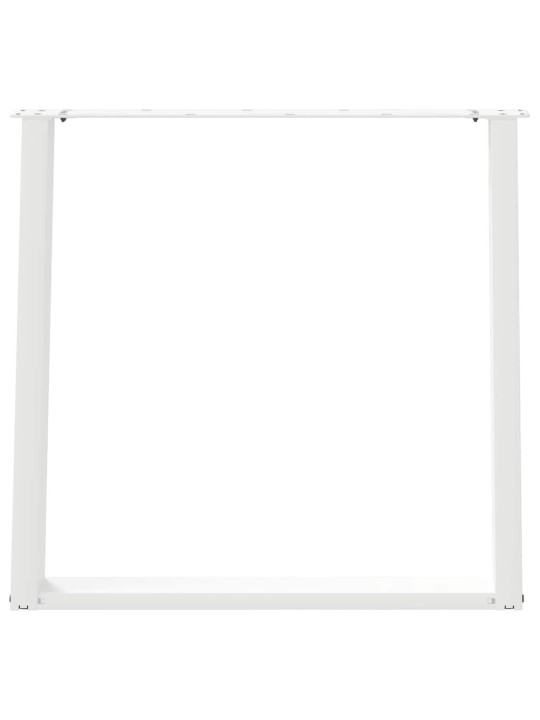 Nohy k jídelnímu stolu ve tvaru u, 2 ks, bílé, 80 x (72-73) cm, ocel