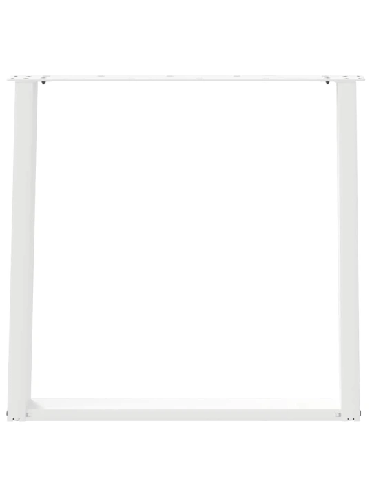 Nohy k jídelnímu stolu ve tvaru u, 2 ks, bílé, 80 x (72-73) cm, ocel