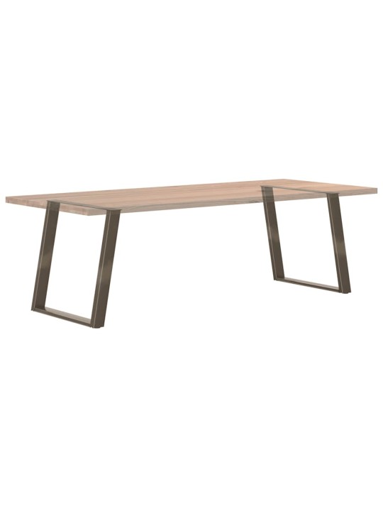Nohy k jídelnímu stolu ve tvaru u, 2 ks, přírodní ocel, 80 x (72-73) cm, ocel