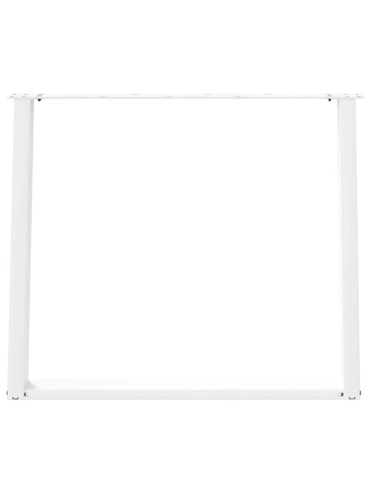 Nohy k jídelnímu stolu ve tvaru u, 2 ks, bílé, 90 x (72-73) cm, ocel