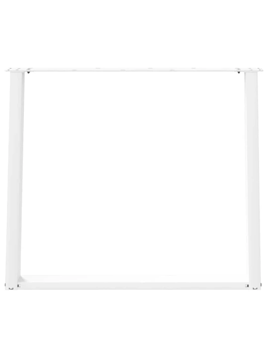 Nohy k jídelnímu stolu ve tvaru u, 2 ks, bílé, 90 x (72-73) cm, ocel