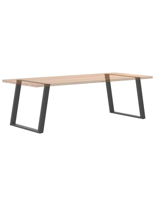 Nohy k jídelnímu stolu ve tvaru u, 2 ks, antracitové, 90 x (72-73) cm, ocel