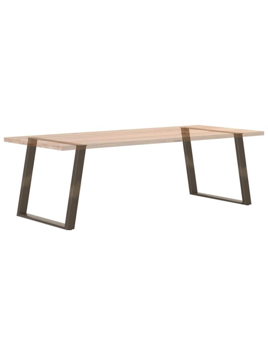 Nohy k jídelnímu stolu ve tvaru u, 2 ks, přírodní ocel, 90 x (72-73) cm, ocel