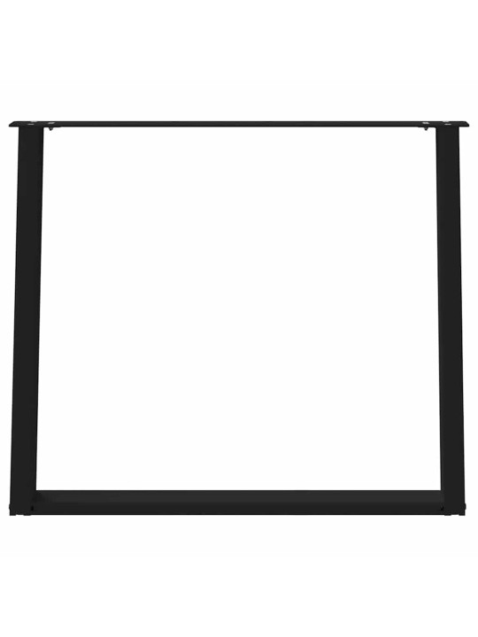 Nohy k jídelnímu stolu ve tvaru u, 2 ks, černé, 100 x (72-73) cm, ocel