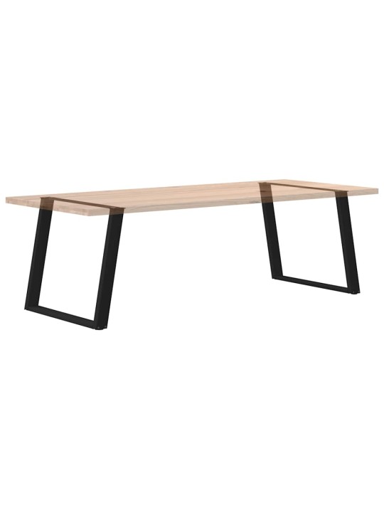Nohy k jídelnímu stolu ve tvaru u, 2 ks, černé, 100 x (72-73) cm, ocel