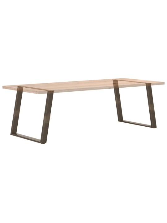 Nohy k jídelnímu stolu ve tvaru u, 2 ks, přírodní ocel, 100 x (72-73) cm, ocel