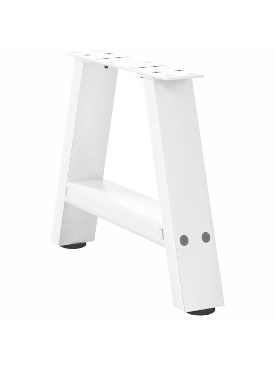Nohy konferenčního stolku ve tvaru a, 2 ks, bílé, 40 x (30-31) cm, ocel