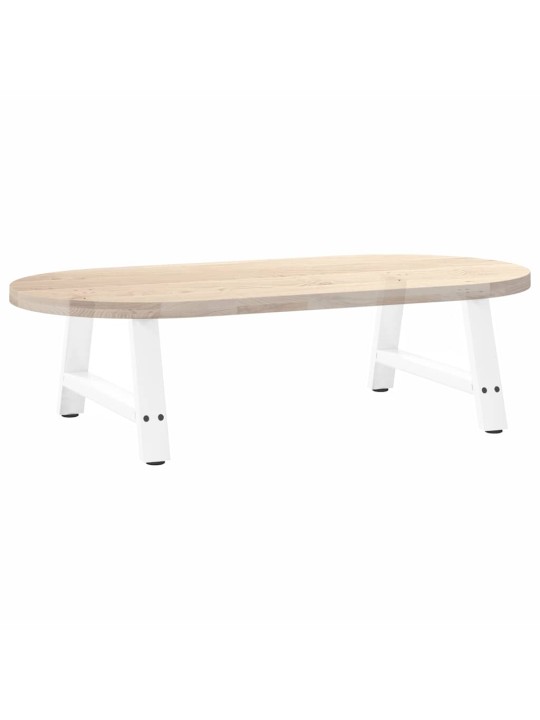 Nohy konferenčního stolku ve tvaru a, 2 ks, bílé, 60 x (30-31) cm, ocel
