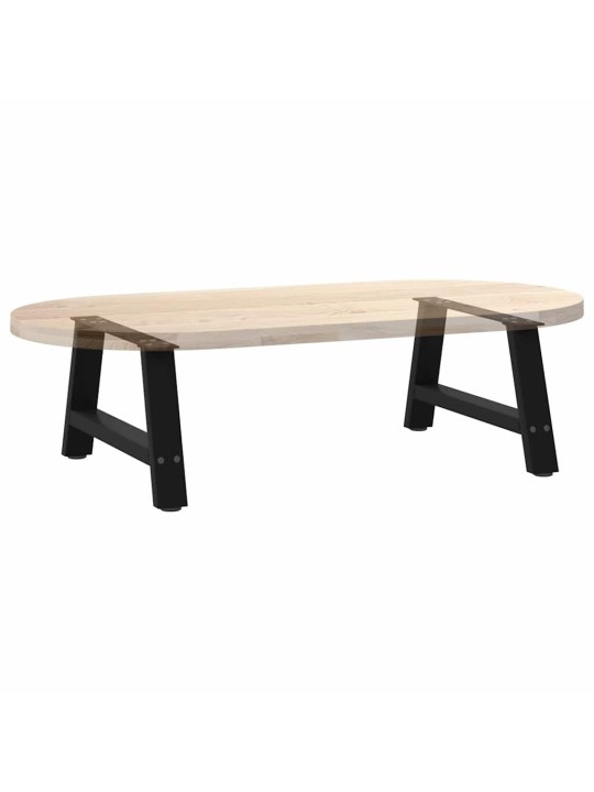 Nohy konferenčního stolku ve tvaru a, 2 ks, černé, 70 x (30-31) cm, ocel