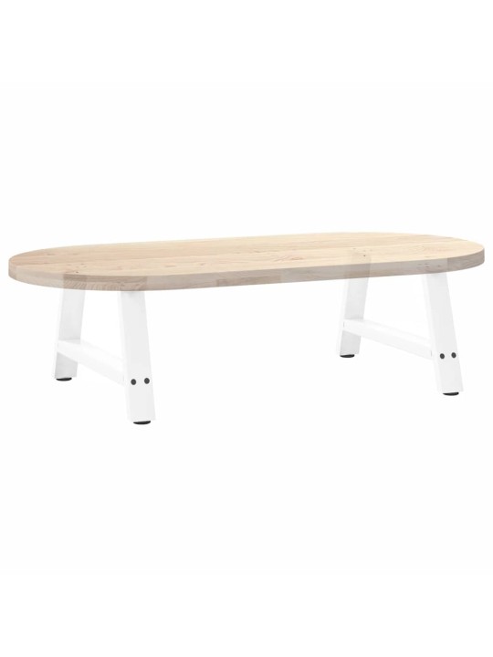 Nohy konferenčního stolku ve tvaru a, 2 ks, bílé, 70 x (30-31) cm, ocel
