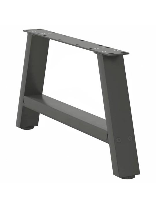 Nohy konferenčního stolku ve tvaru a, 2 ks, antracitové, 70 x (30-31) cm, ocel