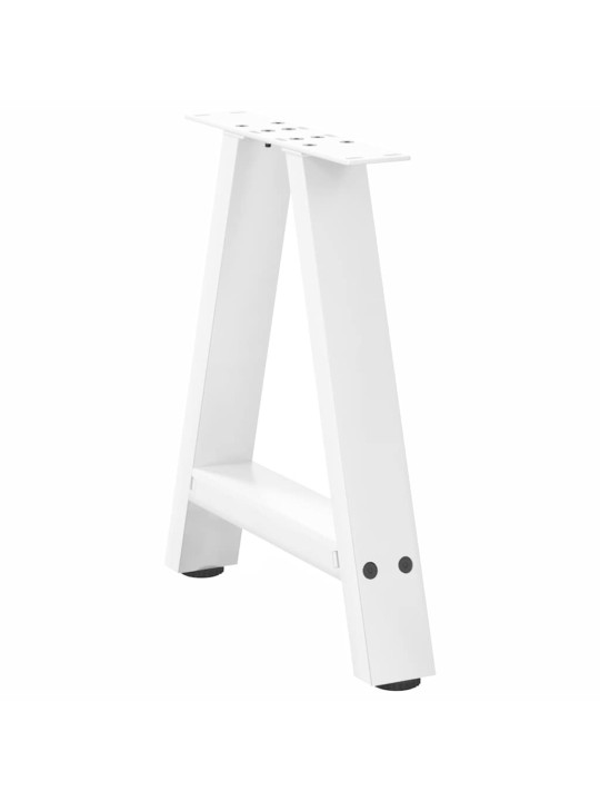 Nohy konferenčního stolku ve tvaru a, 2 ks, bílé, 38 x (42-43) cm, ocel