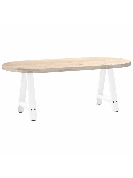 Nohy konferenčního stolku ve tvaru a, 2 ks, bílé, 38 x (42-43) cm, ocel