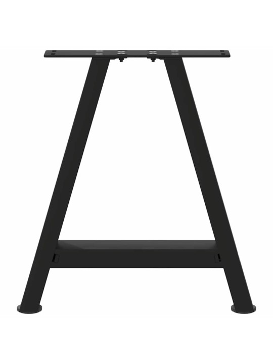 Nohy konferenčního stolku ve tvaru a, 2 ks, černé, 50 x (42-43) cm, ocel