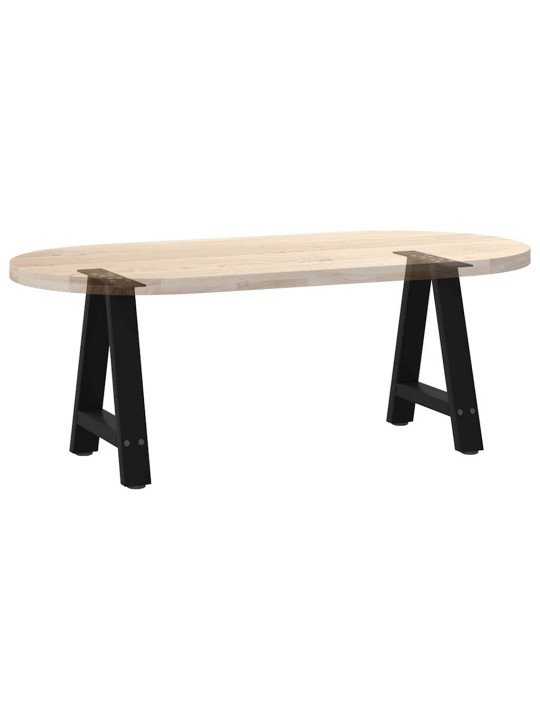 Nohy konferenčního stolku ve tvaru a, 2 ks, černé, 50 x (42-43) cm, ocel