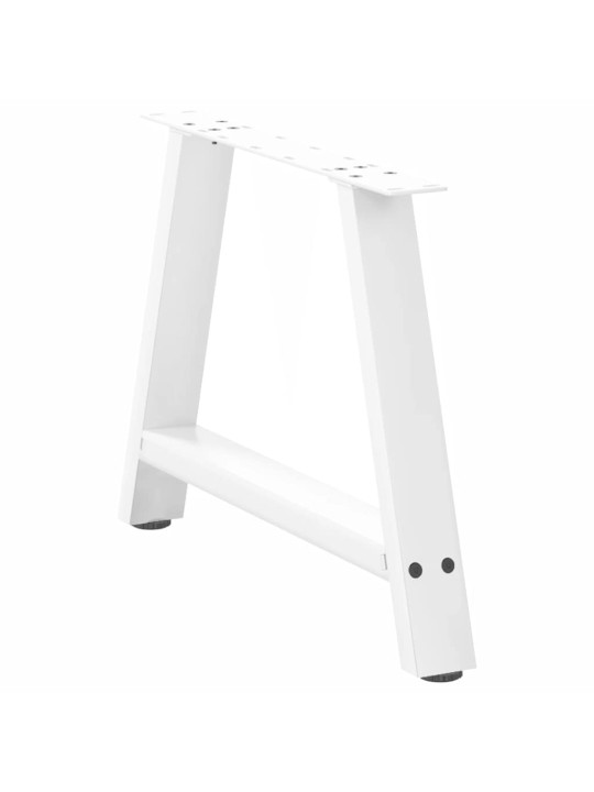 Nohy konferenčního stolku ve tvaru a, 2 ks, bílé, 60 x (42-43) cm, ocel