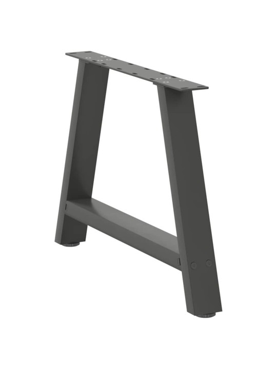 Nohy konferenčního stolku ve tvaru a, 2 ks, antracitové, 60 x (42-43) cm, ocel