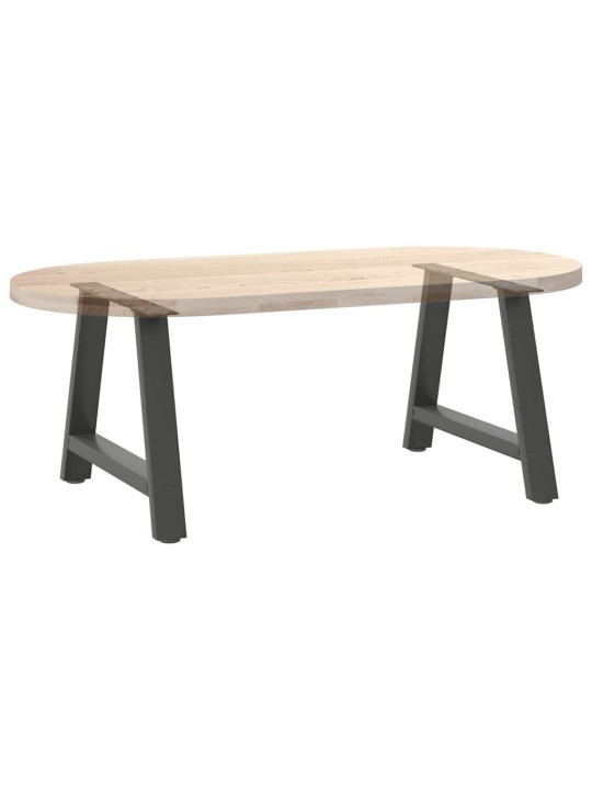 Nohy konferenčního stolku ve tvaru a, 2 ks, antracitové, 60 x (42-43) cm, ocel